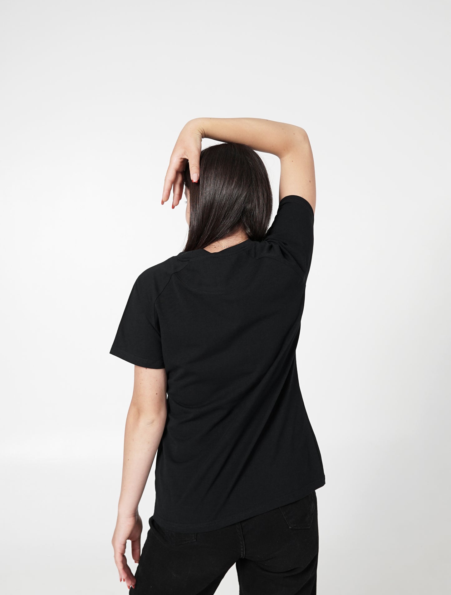 Women's Raglan T-shirt - Black - AmanAman Classic