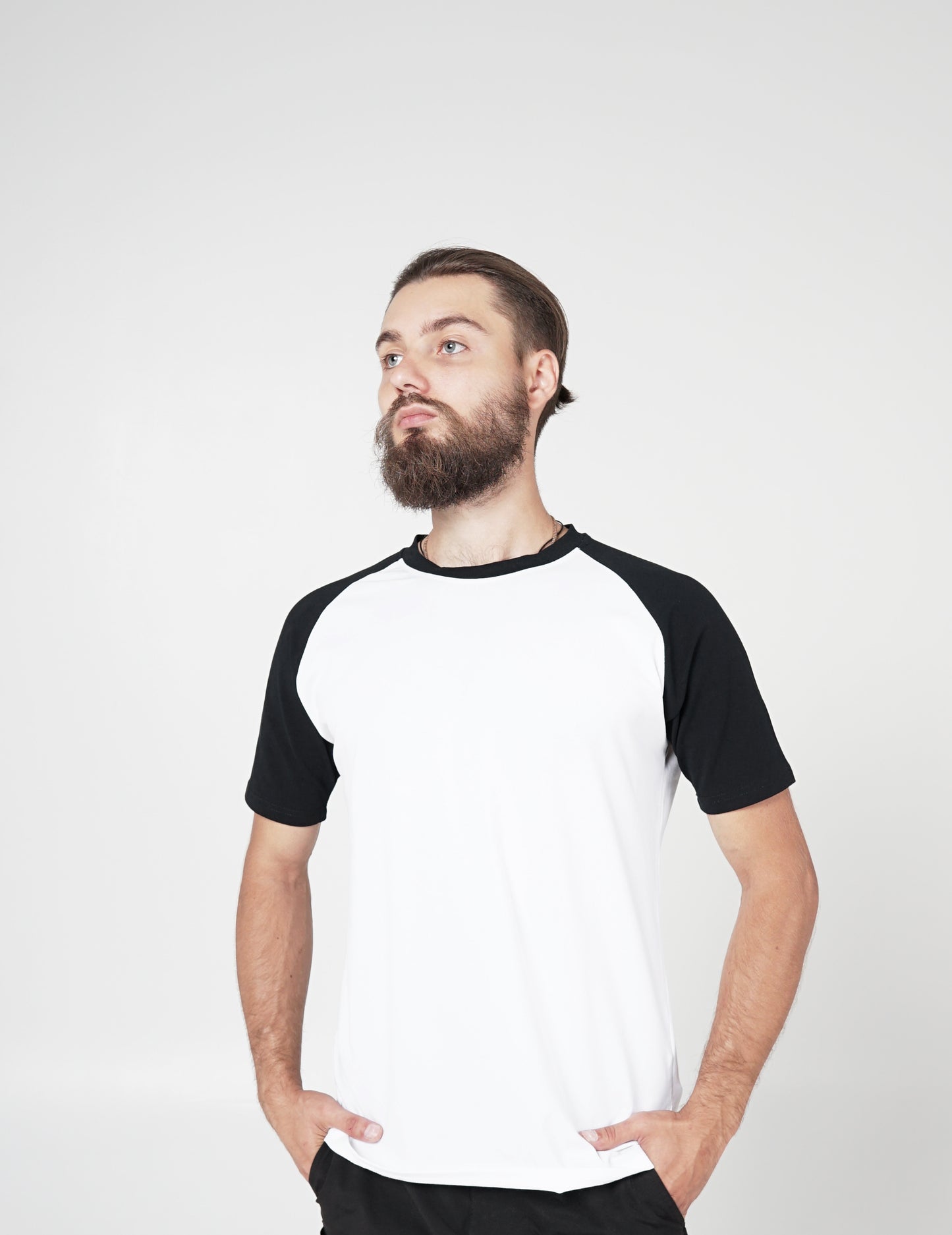 Men's Contrast Raglan T-shirt - White