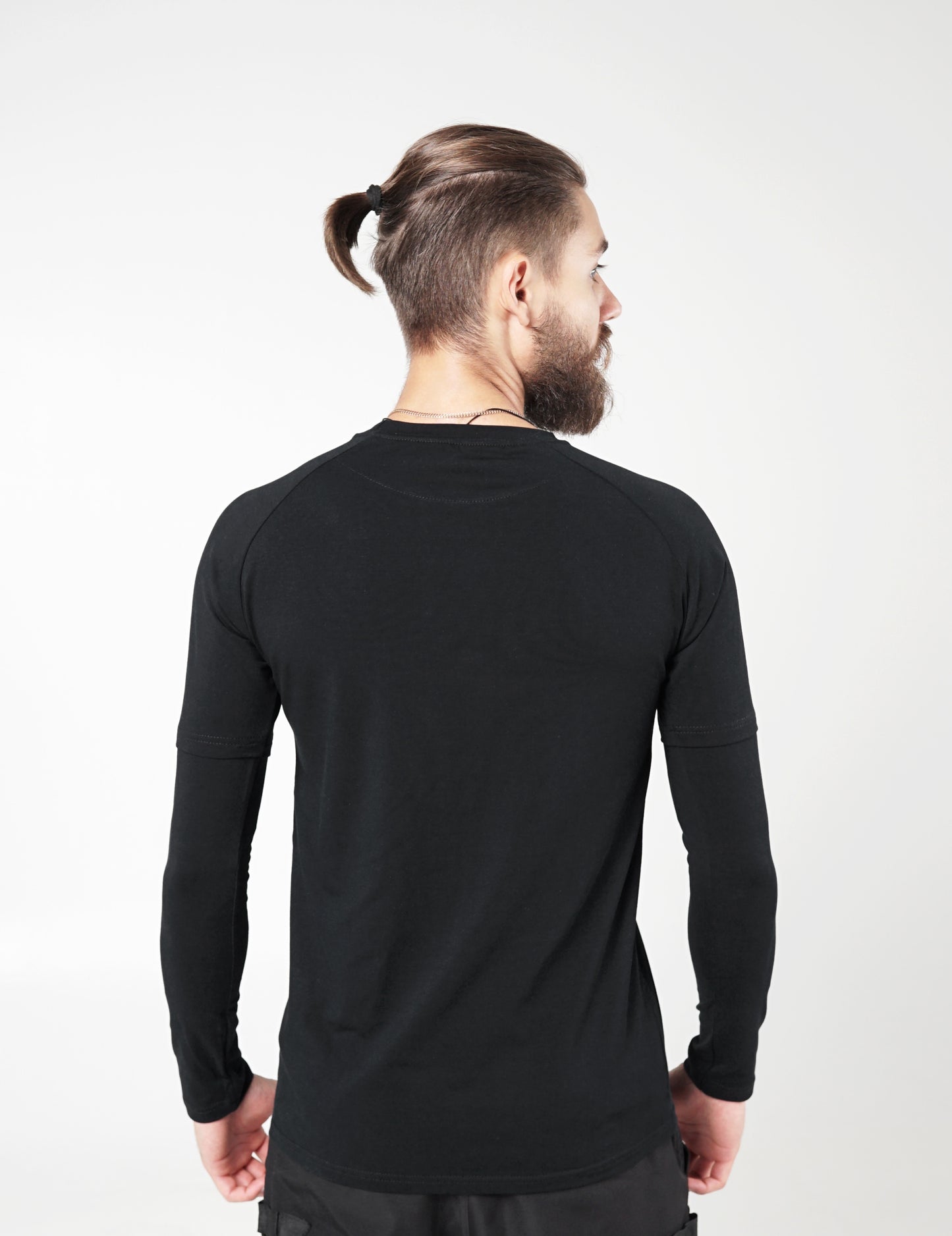 Men's Long Sleeve Raglan Shirt - Black