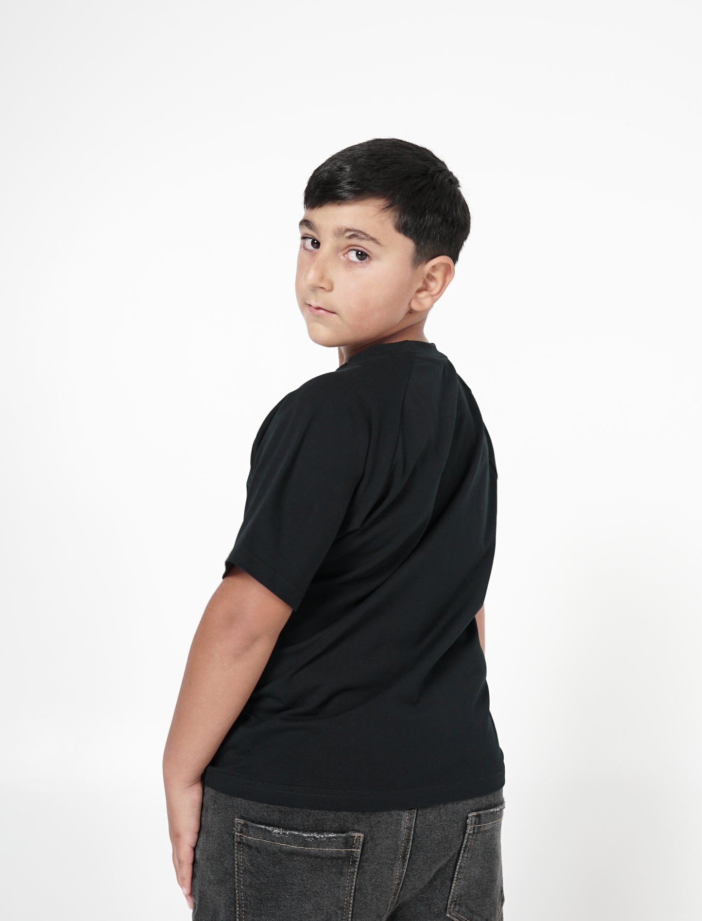 Kids Raglan T-shirt - Black - AmanAman Classic