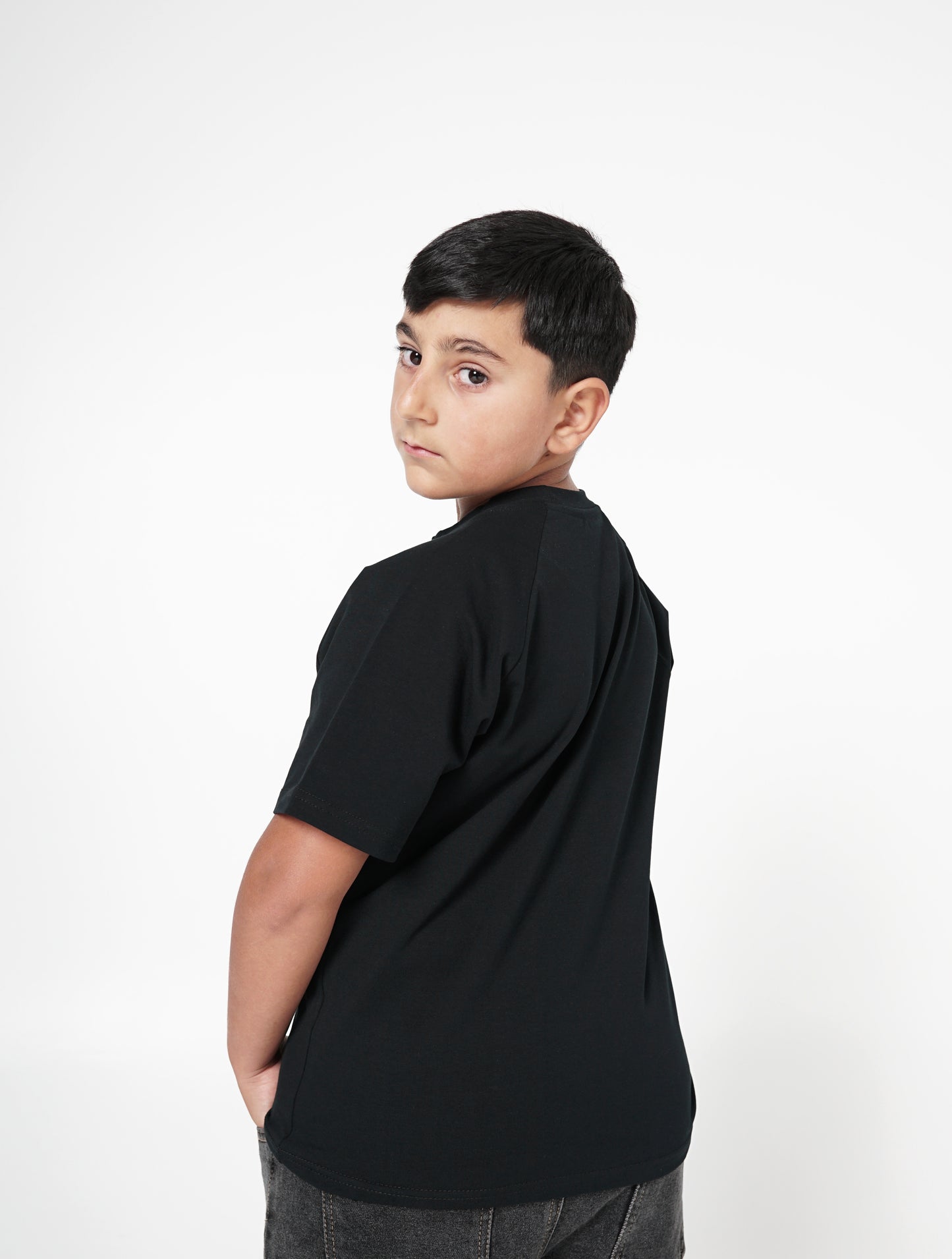 Kids Raglan T-shirt - Black - AmanAman