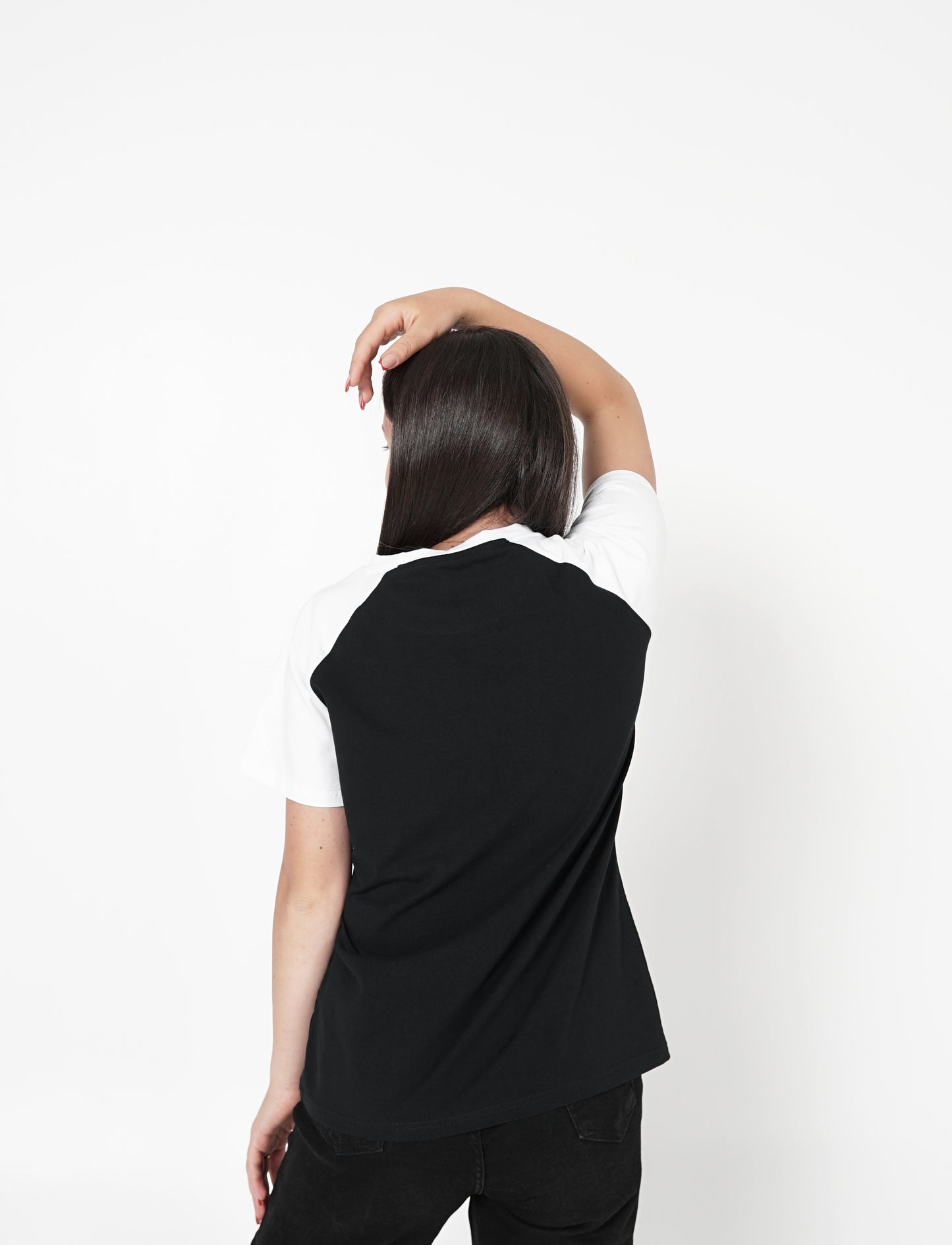 Women's Contrast Raglan T-shirt - Black