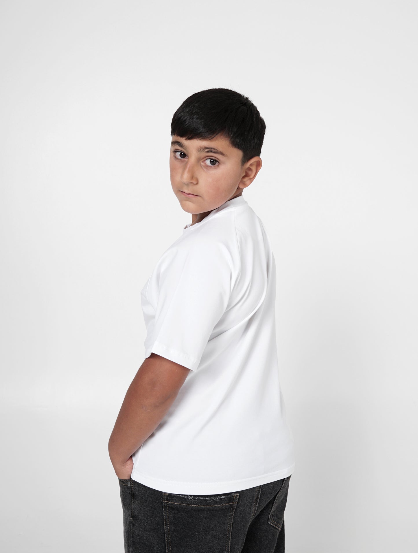 Kids Raglan T-shirt - White - AmanAman Classic