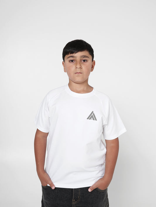 Kids Raglan T-shirt - White - AmanAman Classic