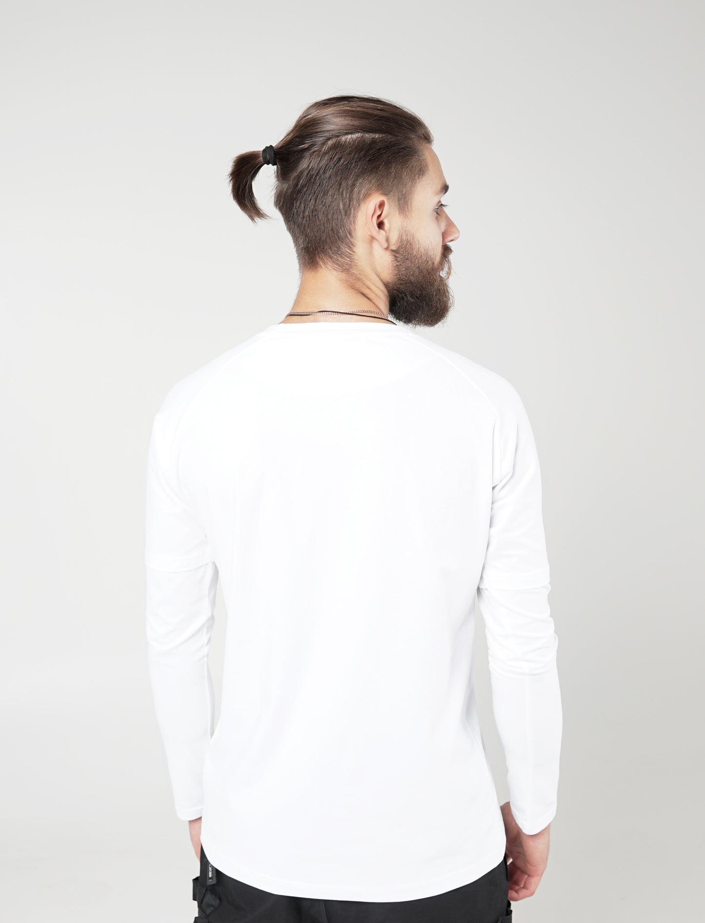 Men's Long Sleeve Raglan Shirt - White