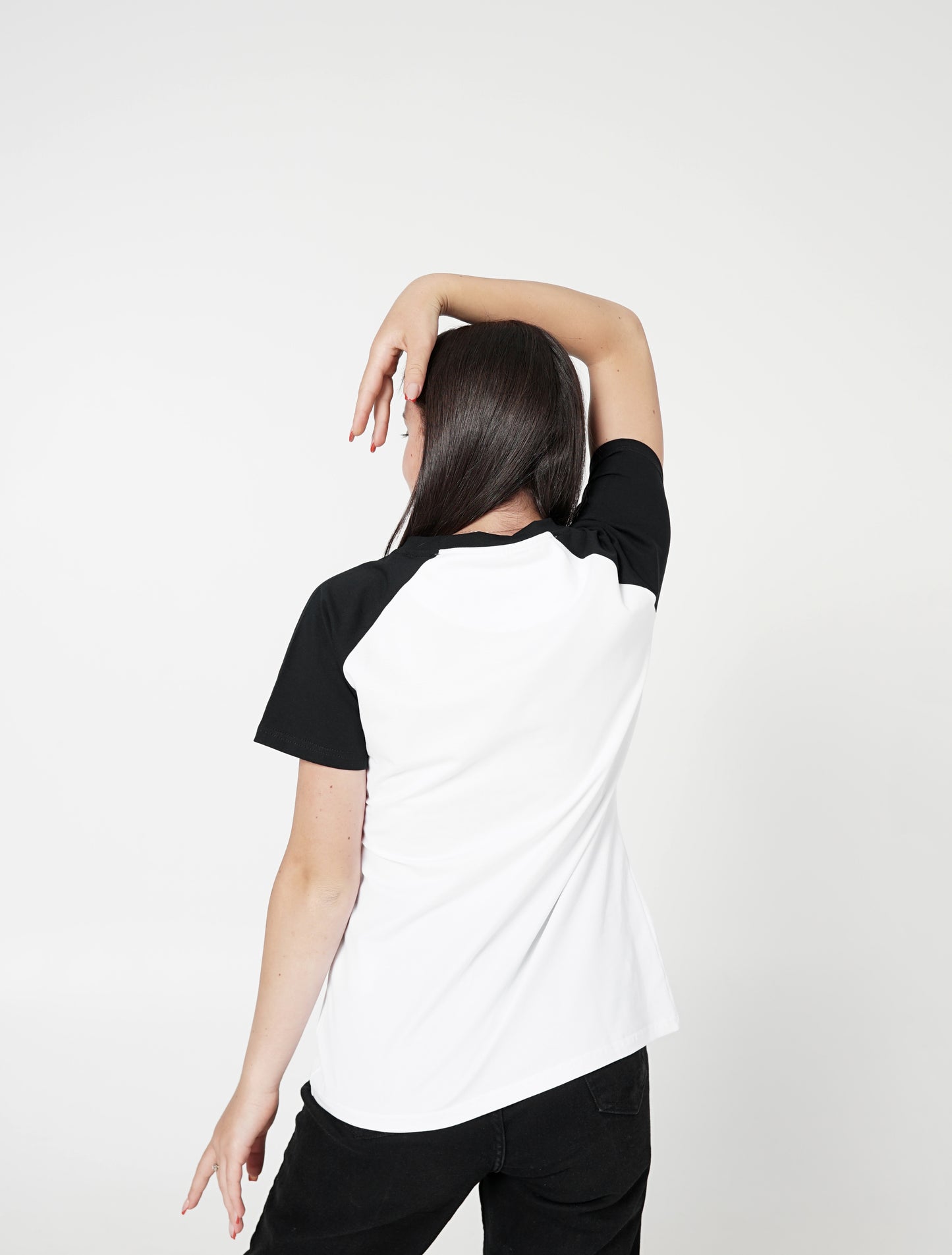 Women's Contrast Raglan T-shirt - White