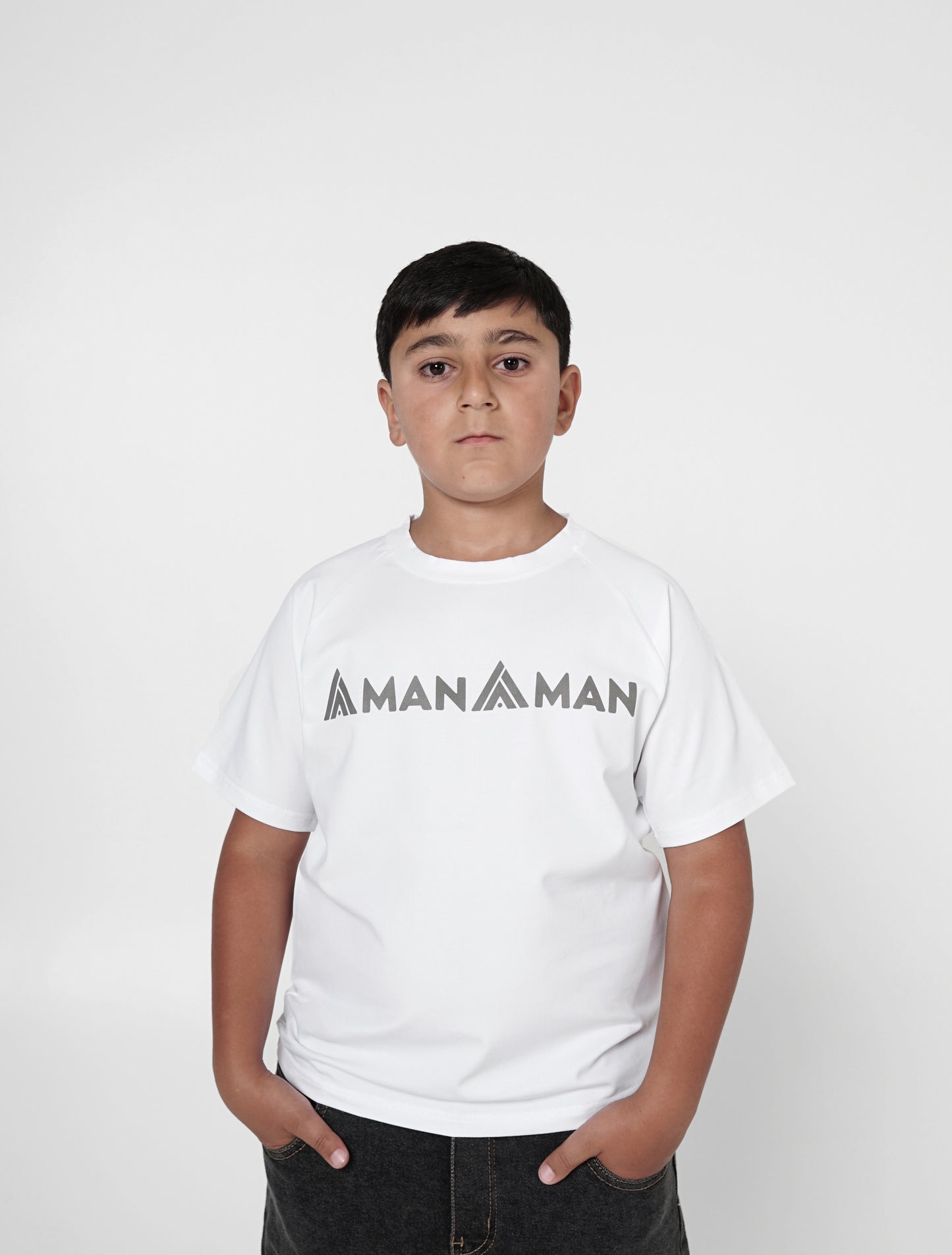 Kids Raglan T-shirt - White - AmanAman