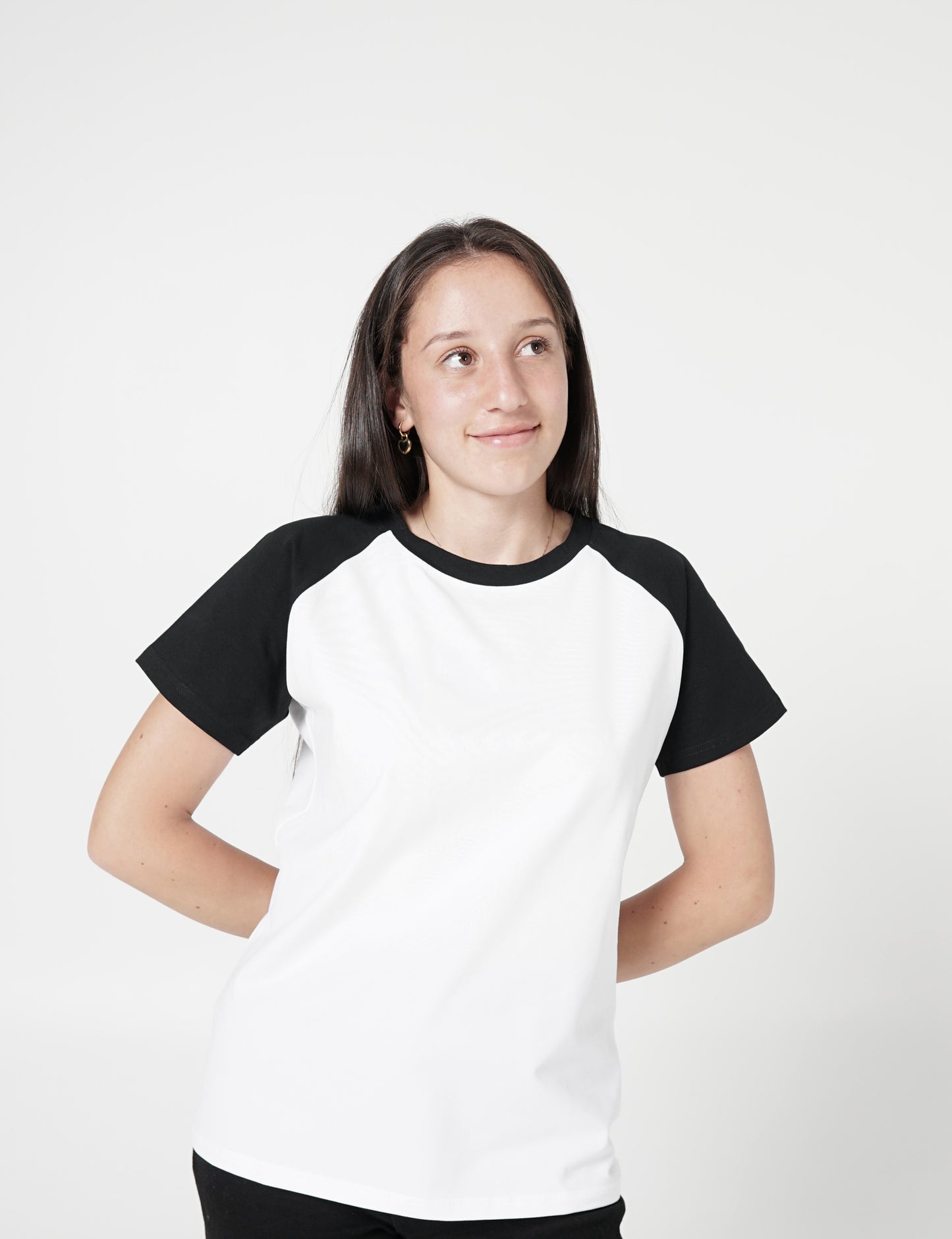 Women's Contrast Raglan T-shirt - White