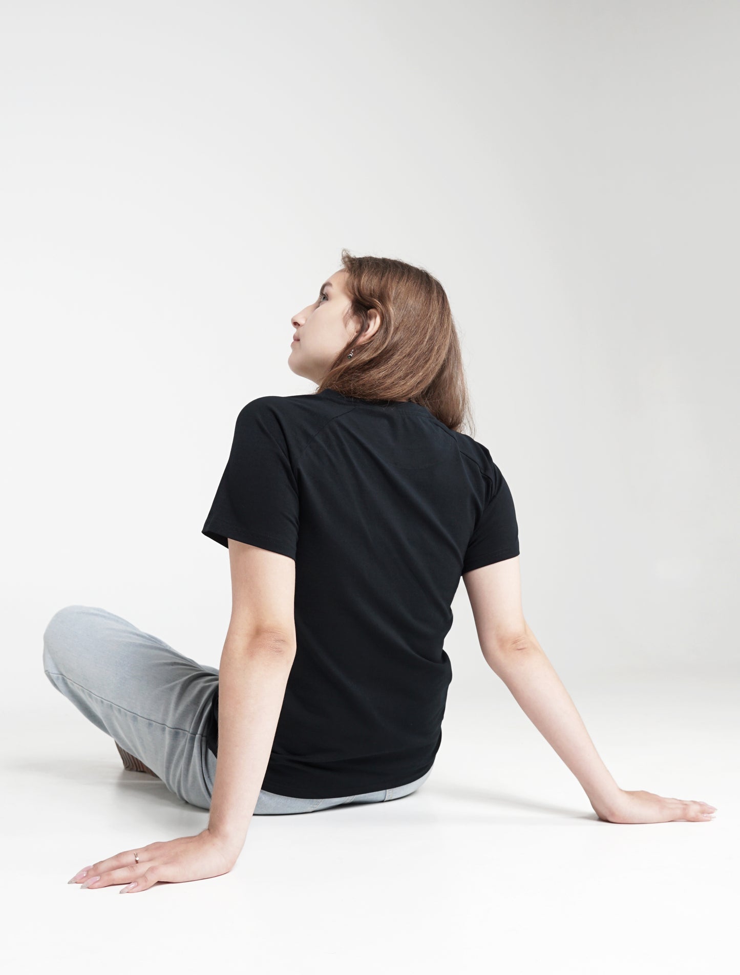 Women's Raglan T-shirt - Black - AmanAman Classic