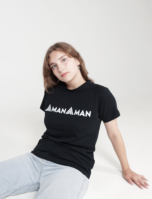 Women's Raglan T-shirt - Black - AmanAman