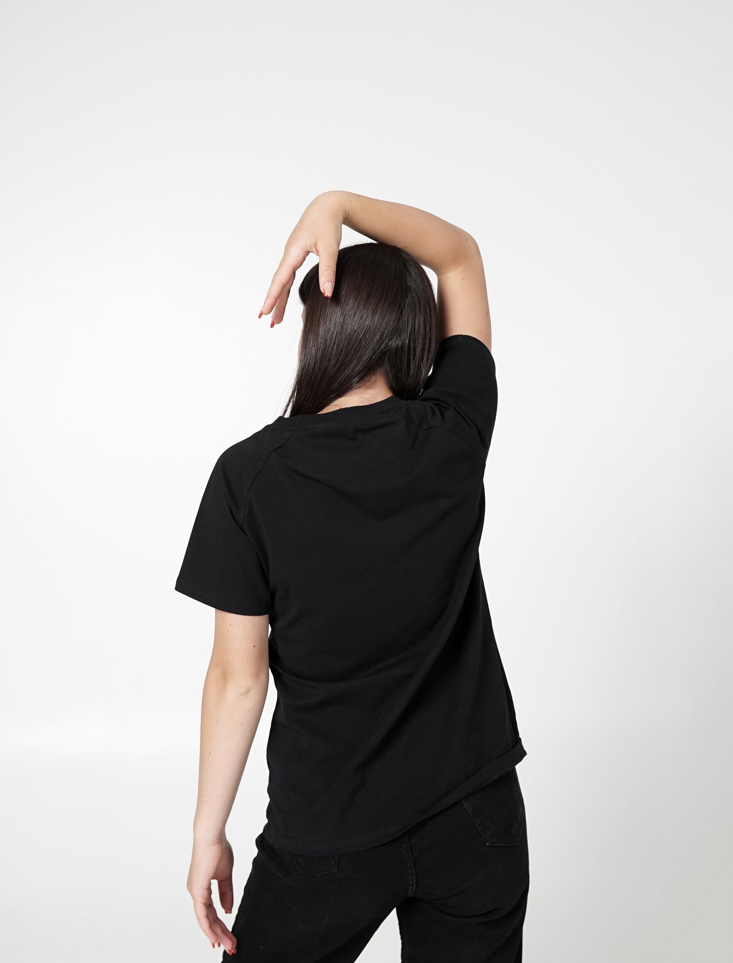 Women's Raglan T-shirt - Black - AmanAman