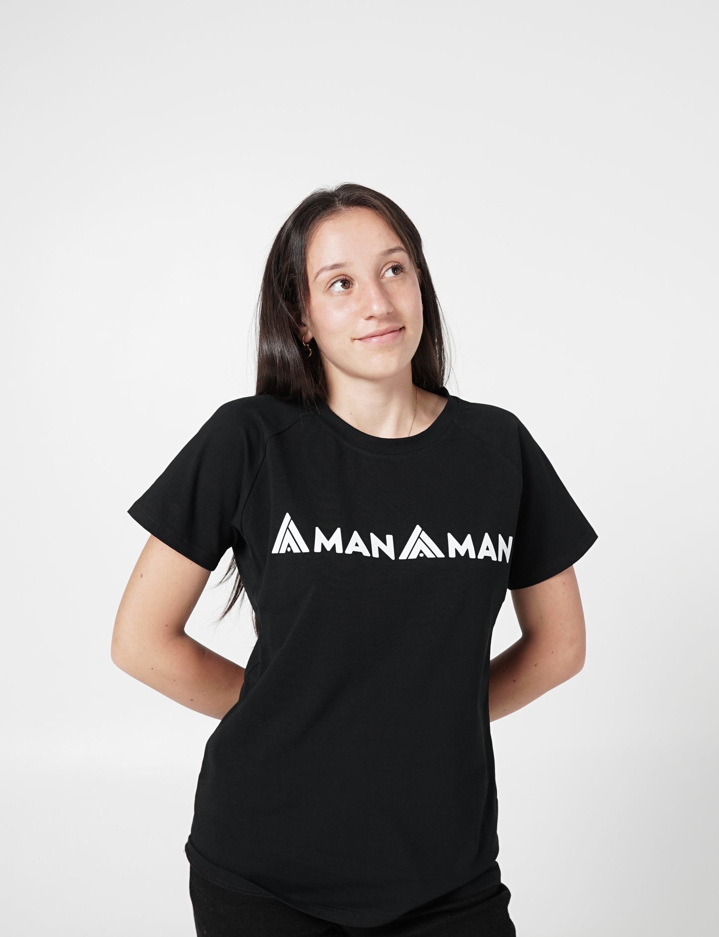 Women's Raglan T-shirt - Black - AmanAman